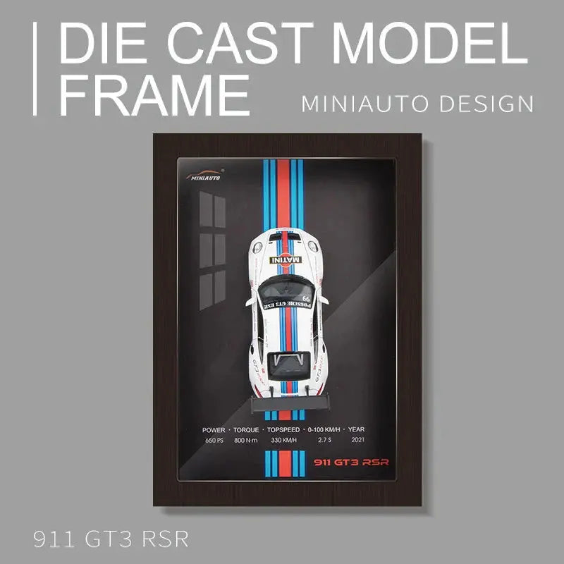 911 GT3 RSR 3D Wooden Car Frame Frameworld