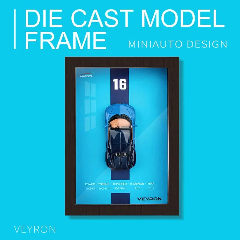 Veyron 3D Wooden Car Frame – Luxury Wall Art for Car Lovers | Frameworld Frameworld
